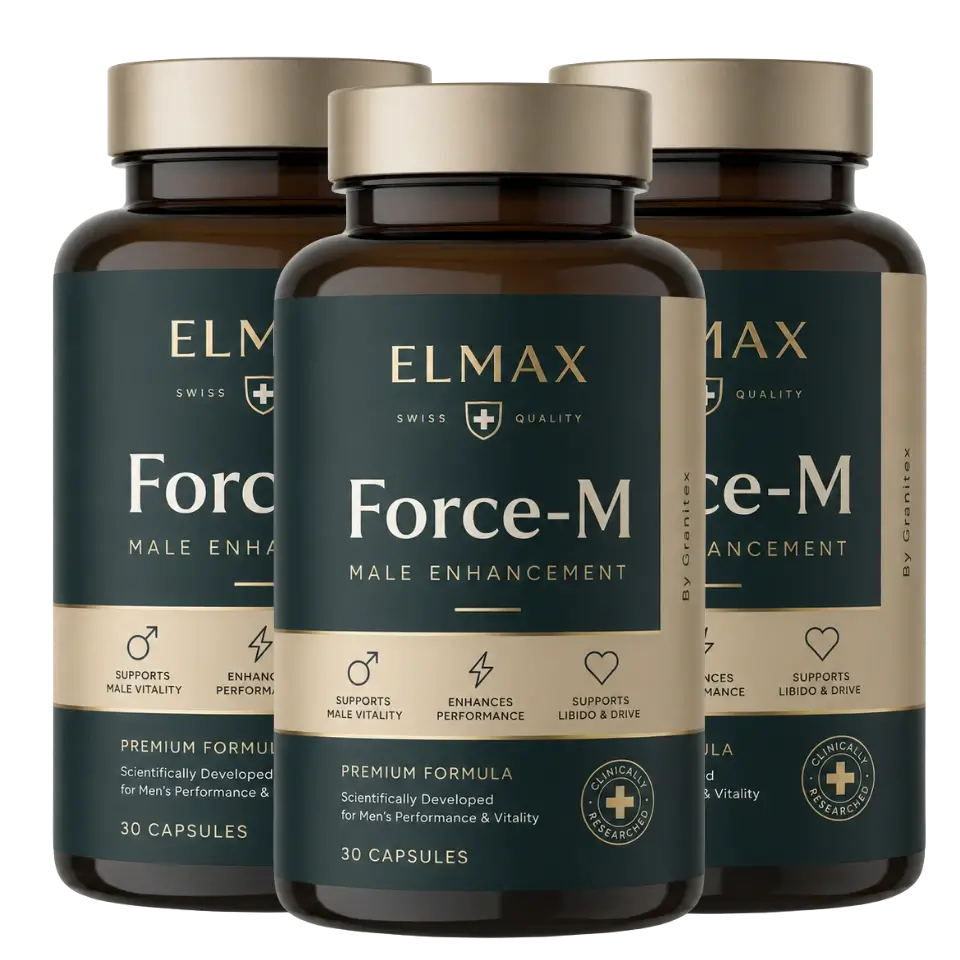 Three Elmax Force-M bottles